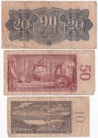 5db-os vegyes csehszlovák bankjegy tétel, közte 1945. 10K T:F,VG 
5pcs of mixed czechoslovakian ban...