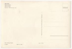 Budapest VIII. Nemzeti Színház (Népszínház) A Blaha Lujza téren, automobilok, autóbusz. Képzőművésze...