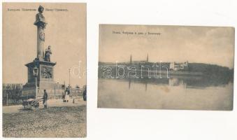 14 db régi orosz város képeslap vegyes minőségben / 14 pre-1945 Russian town-view postcards in mixed...