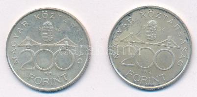 1994. 200Ft "Deák" (2x) T:AU,XF Adamo F13.1