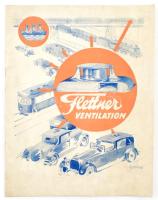 cca 1910 Fettner ventilátorok képes katalógus villamosok, autók, autóbuszok a képeken / Ventilation picture calalogue, with trams, railways, cars. 30 p