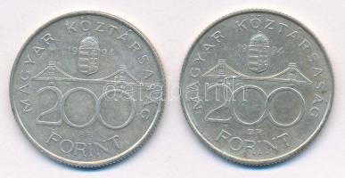 1994. 200Ft "Deák" (2x) T:AU,XF Adamo F13.1