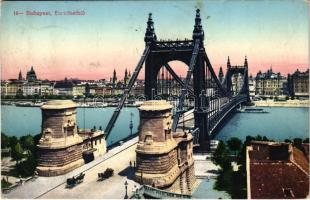 1912 Budapest, I. kerület, Erzsébet híd, budai hídfő (EK)
