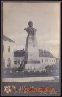 1910 Abony, Abonyi Lajos (Márton Ferenc) szobrának fotója kabinetfotó 11x17 cm