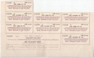 1911. Budapest "Kisbirtokosok Országos Földhitelintézete" 4 1/2%-os záloglevele 100Ft-ról,...