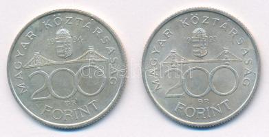 1993. 200Ft Ag "MNB" + 1994. 200Ft Ag "Deák" T:AU,XF patina, karc
Adamo F13, F1...