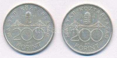 1993. 200Ft Ag "MNB" + 1994. 200Ft Ag "Deák" T:AU,XF patina, karc
Adamo F13, F1...