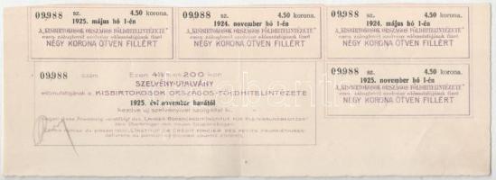 1910. Budapest "Kisbirtokosok Országos Földhitelintézete" 4 1/2%-os záloglevele 200K-ról, ...