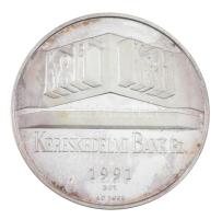 Bognár György (1944-) 1991. "Kereskedelmi Bank Rt." Ag emlékérem dísztokban (31,34g/0.999/...