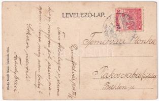 1919 Dunaföldvár, Községháza, emlékmű, tér, gyalogosok, kiadta Somlai Manó (fl)