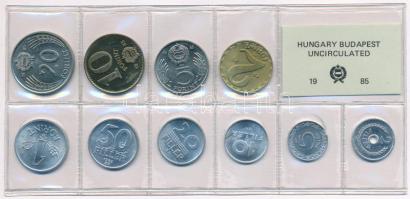 1985. 2f-20Ft (10xklf) érmés forgalmi sor fóliatokban T:UNC Adamo FO18