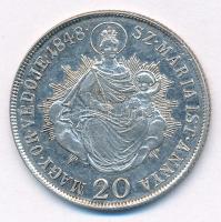 1848KB 20kr Ag "V. Ferdinánd" T:AU kis juszt., patina
Hungary 1848KB 20 Kreuzer Ag "...