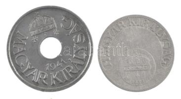 1936. 10f Cu-Ni + 1941. 20f Fe T:AU-VF