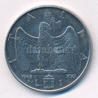 Olaszország 1943. 1L rozsdamentes acél "III. Viktor Emánuel" T:AU apró karc
Italy 1943. 1...