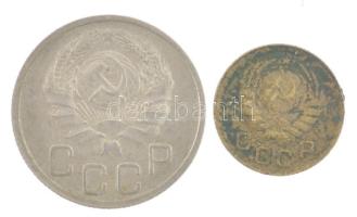 Szovjetunió 1935. 20k Cu-Ni + 1938. 1k Al-bronz T:VF,F patina, ph
Soviet Union 1935. 20 Kopecks Cu-...
