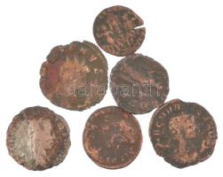Római Birodalom 6db-os, rossz állapotú bronz érméből álló tétel, közte hamisak is! T:F,VG  Roman Empire 6pcs of bronze coin lot in poor condition, with fakes among them! C:F,VG