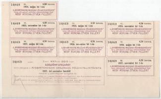 1910. Budapest "Kisbirtokosok Országos Földhitelintézete" 4 1/2%-os záloglevele 200K-ról, ...