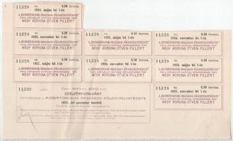 1911. Budapest "Kisbirtokosok Országos Földhitelintézete" 4 1/2%-os záloglevele 200K-ról, ...