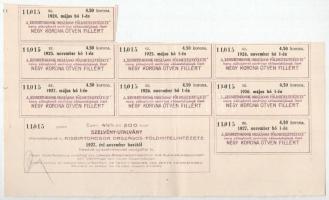 Budapest 1911. "Kisbirtokosok Országos Földhitelintézete" 4 1/2%-os záloglevele 200K-ról, ...