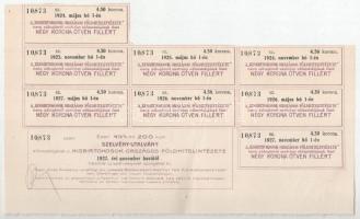 1910. Budapest "Kisbirtokosok Országos Földhitelintézete" 4 1/2%-os záloglevele 200K-ról, ...