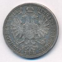 Ausztria 1879. 1Fl Ag "Ferenc József" T:XF ph. Austria 1879. 1 Florin Ag "Franz Josep...