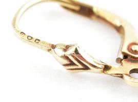 14K arany (Au) fülbevaló párban jelzett 2 g