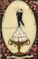 1933 Húsvéti Üdvözlet! Olasz művészlap / Fröhliche Ostern / Easter. Italian art. Ballerini & Fratini 178. s: Chiostri (EK)
