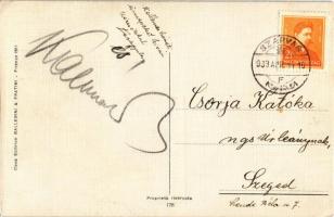 1933 Húsvéti Üdvözlet! Olasz művészlap / Fröhliche Ostern / Easter. Italian art. Ballerini & Fra...