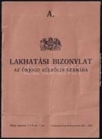 1921 Svájci állampolgár fényképes lakhatási bizonylata, igazolvány
