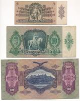 1936. 10P csillagos sorszám + 1930. 100P csillagos sorszám + 1939. 5P T:F