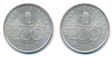 1993. 200Ft Ag "MNB" (2x) T:AU,XF
Adamo F13
