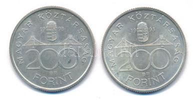 1993. 200Ft Ag "MNB" (2x) T:AU,XF
Adamo F13