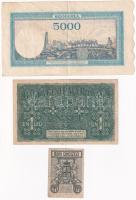 Románia 1917. 50b + Románia / Német megszállás 1917. 1L + Románia 1944. 5000L T:F
Romania 1917. 50 ...