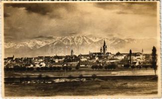 1936 Nagyszeben, Hermannstadt, Sibiu; látkép / general view. Foto orig. E. Fischer 1935.