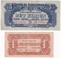 Csehszlovákia 1944. 1K + 5K + 20K + 100K Masarykot ábrázoló "E" jelzésű bélyeggel T:F
Cze...