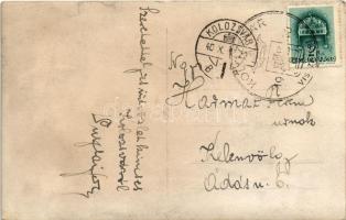 1940 Kolozsvár, Cluj; Hitler tér, Országzászló, Nemzeti Színház / square, Hungarian flag, theatre. p...