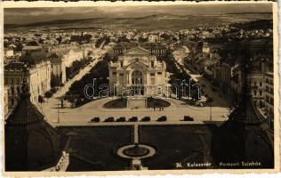 1940 Kolozsvár, Cluj; Nemzeti Színház / theatre + 1940 Kolozsvár visszatért So. Stpl. (EK)