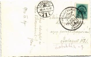 1940 Kolozsvár, Cluj; Sétatér / park, promenade. photo + "1940 Kolozsvár visszatért" So. S...