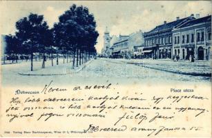 1899 (Vorläufer) Debrecen, Piac utca, üzletek. Hans Nachbargauer kiadása (fl)