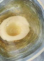 Iparművész üveg váza. Fújt, kézzel festett, finom üveg, hibátlan 17 cm