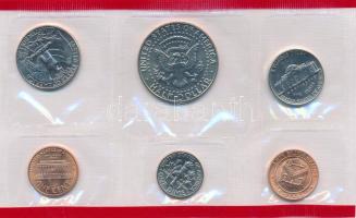 Amerikai Egyesült Államok 1989D 1c-1/2$ (5xklf) + "Denver" zseton, forgalmi sor eredeti to...