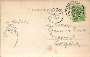 1907 Kismarton, Eisenstadt; Katonai alreáliskola, Eszterházy Herceg várkastély, Mária templom, Kálvá...