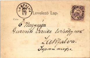 1900 Lánzsér, Lándzsér, Landsee (Sopronszentmárton); Várrom. Alois Pelnitschar / Schlossruine / cast...