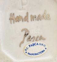 Pasca porcelán váza. kézzel festett, jelzett, hibátlan 23 cm