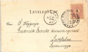 1899 (Vorläufer) Doborján, Raiding; Római katolikus templom, Fő tér, Liszt Ferenc szülőháza / Kirche...