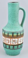 Német retro design váza. Mázas kerámia, kézzel festett, jelzett, hibátlan 26 cm