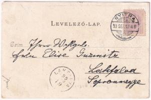 1899 (Vorläufer) Nyitra, Nitra; Metzger Ede gyógyszertára a "Megváltóhoz" / pharmacy (apró...