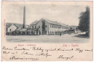 1900 Zayugróc, Ugrócváralja, Uhrovec; Gróf Zay Miklós botgyára. Gansel Lipót 159. / wood products factory (EK)
