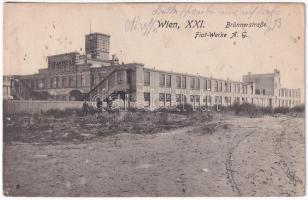 1920 Wien, Vienna, Bécs XXI. Fiat Werke A.G., Automobilfabrik, Brünnerstrasse (Floridsdorf) / Fiat automobile factory (Rb)