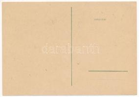 Cserkész kutyával / Hungarian boy scout art postcard, dog s: Márton L